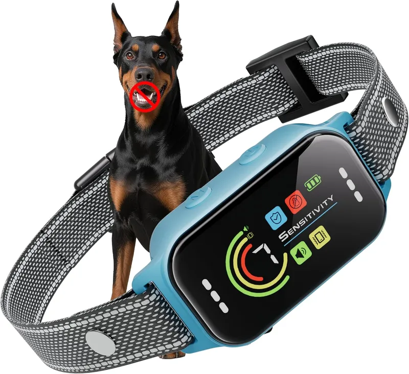 JEUJE Dog Bark Collar, Blue