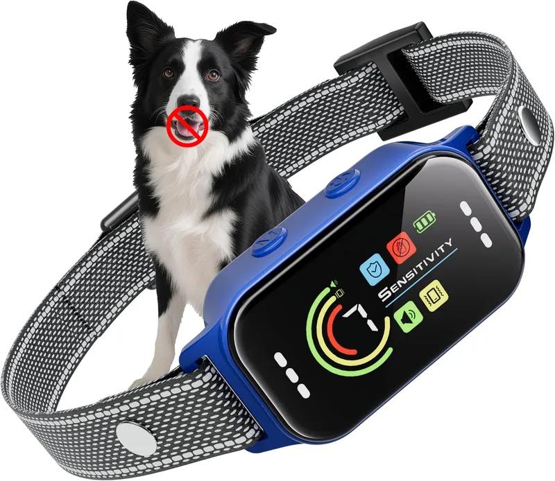 JEUJE Dog Bark Collar, Light Blue
